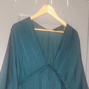 Emerald Green Silky Duster